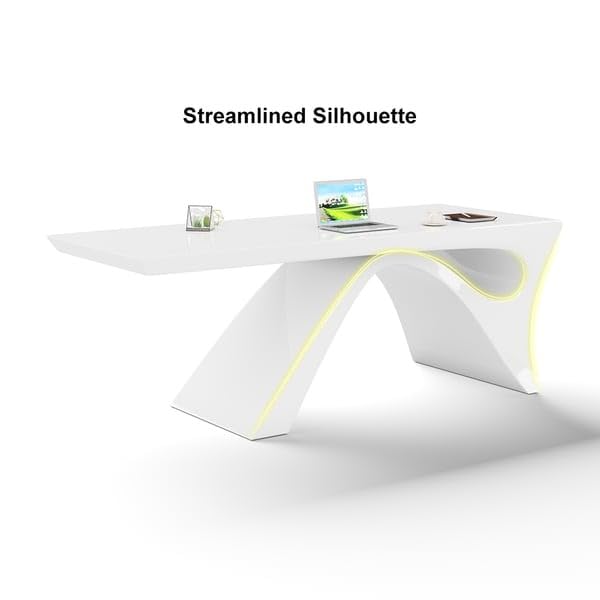 Office Desk Modern Design Table Concise Modern White (Without Chair)