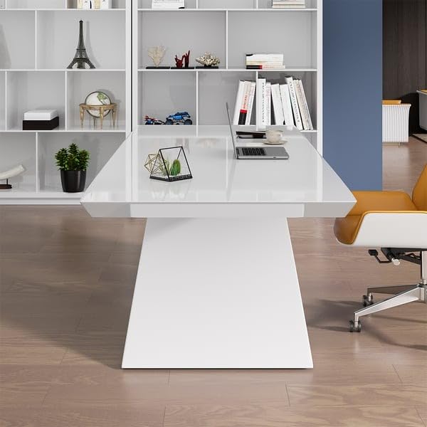 Office Desk Modern Design Table Concise Modern White (Without Chair)