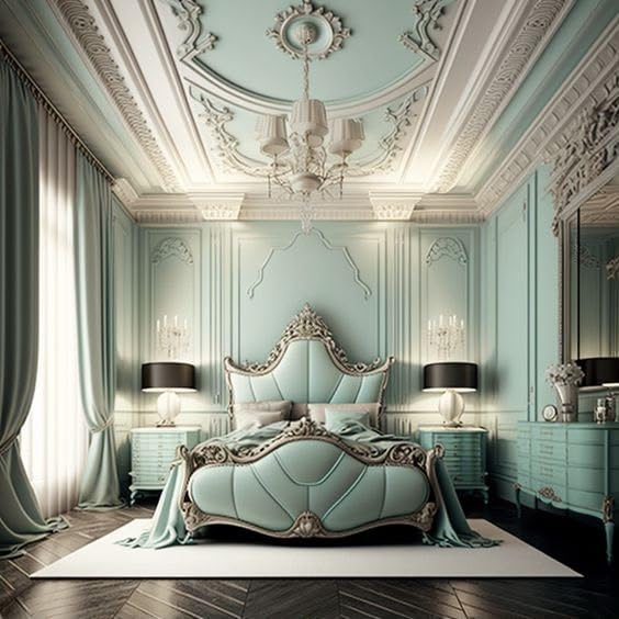 Luxury Upholstered King Size Bed with Tufted Headboard | Royal Vintage Style Bedroom Furniture | Premium Wooden Frame with Elegant Carved Design for Home Decor
